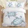 WiKineon 3-Piece Ocean Turtle Themed Bed Set ¨C Comforter Cover with 2 Pillowcases, Vibrant Turtle & Ocean Prints for a Coastal Vibe - 3 of 4