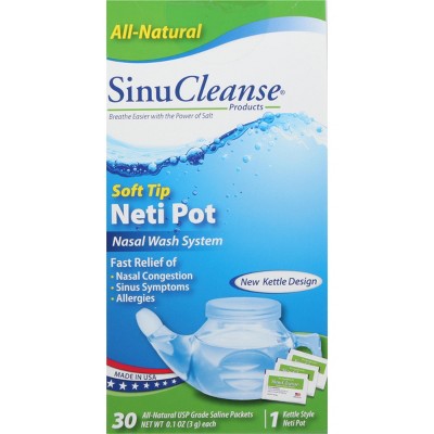 SinuCleanse All-Natural Soft Tip Neti Pot Nasal Wash System 1 ea Box