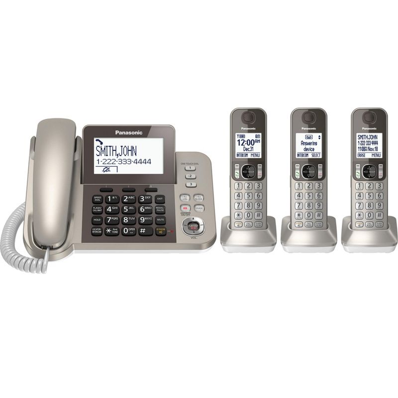 Panasonic KX-TGF353N DECT 6.0 Cordless Phone - Champagne Gold - 1 x Phone Line - Speakerphone, 2 of 3