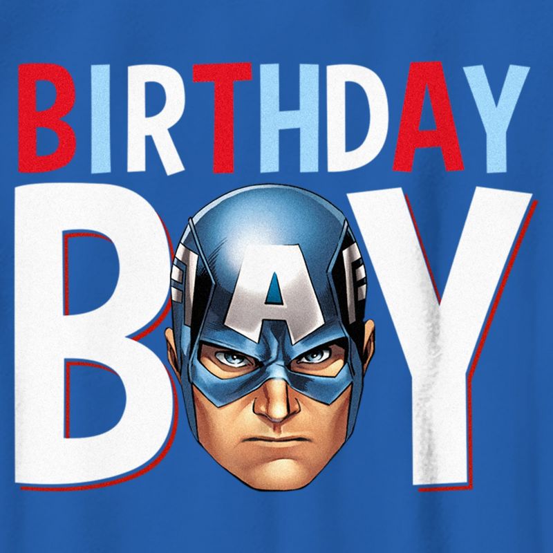 Boy's Marvel Birthday Boy Captain America T-Shirt, 2 of 6