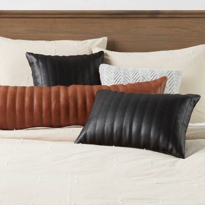Leather Pillows Target, Brown Leather Throw Pillows