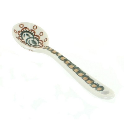 Blue Rose Polish Pottery Tuscany Sugar Spoon