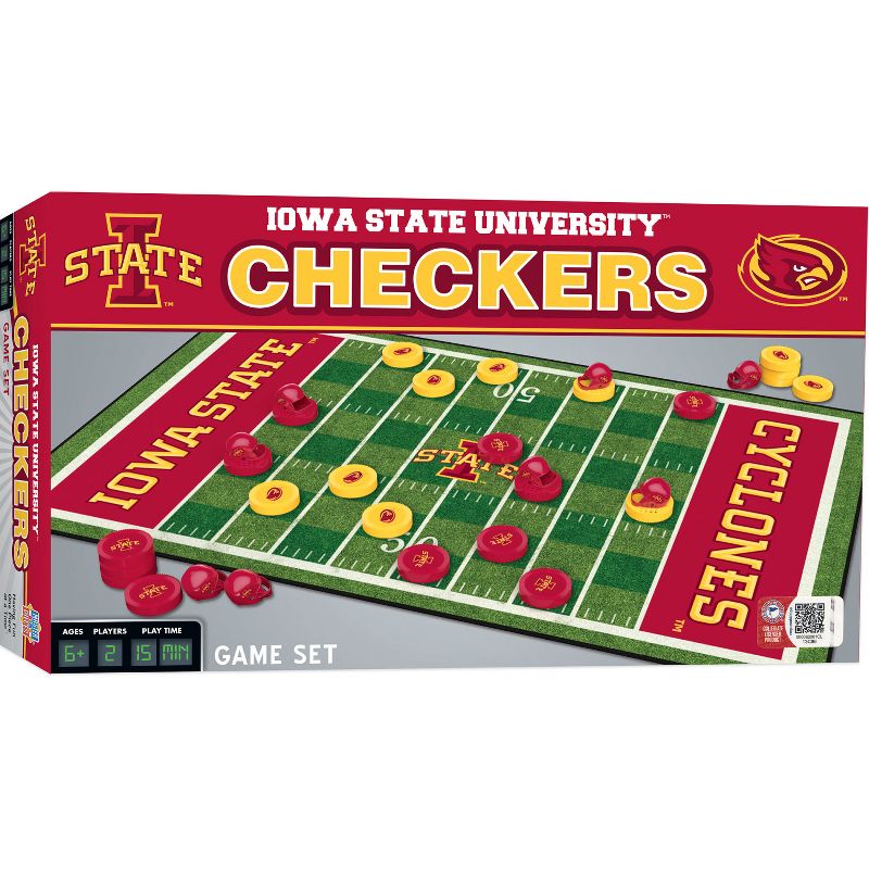 MasterPieces Officially licensed NCAA Iowa State Cyclones Checkers Board Game for Families and Kids ages 6 and Up, 2 of 7