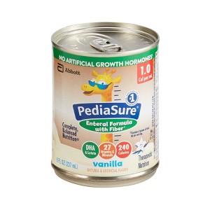 Pediasure Enteral Formula 1.0 Cal With Fiber Nutrition Drink, Vanilla, 8 fl oz, 24 Count - 1 of 4