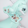 Lirago Blue Unicorn Rocking Horse Stroller 4-in-1 Ride On Toy with Push Handle Balance Bike and Board Gift for 1-3 Year Old Baby - 3 of 4