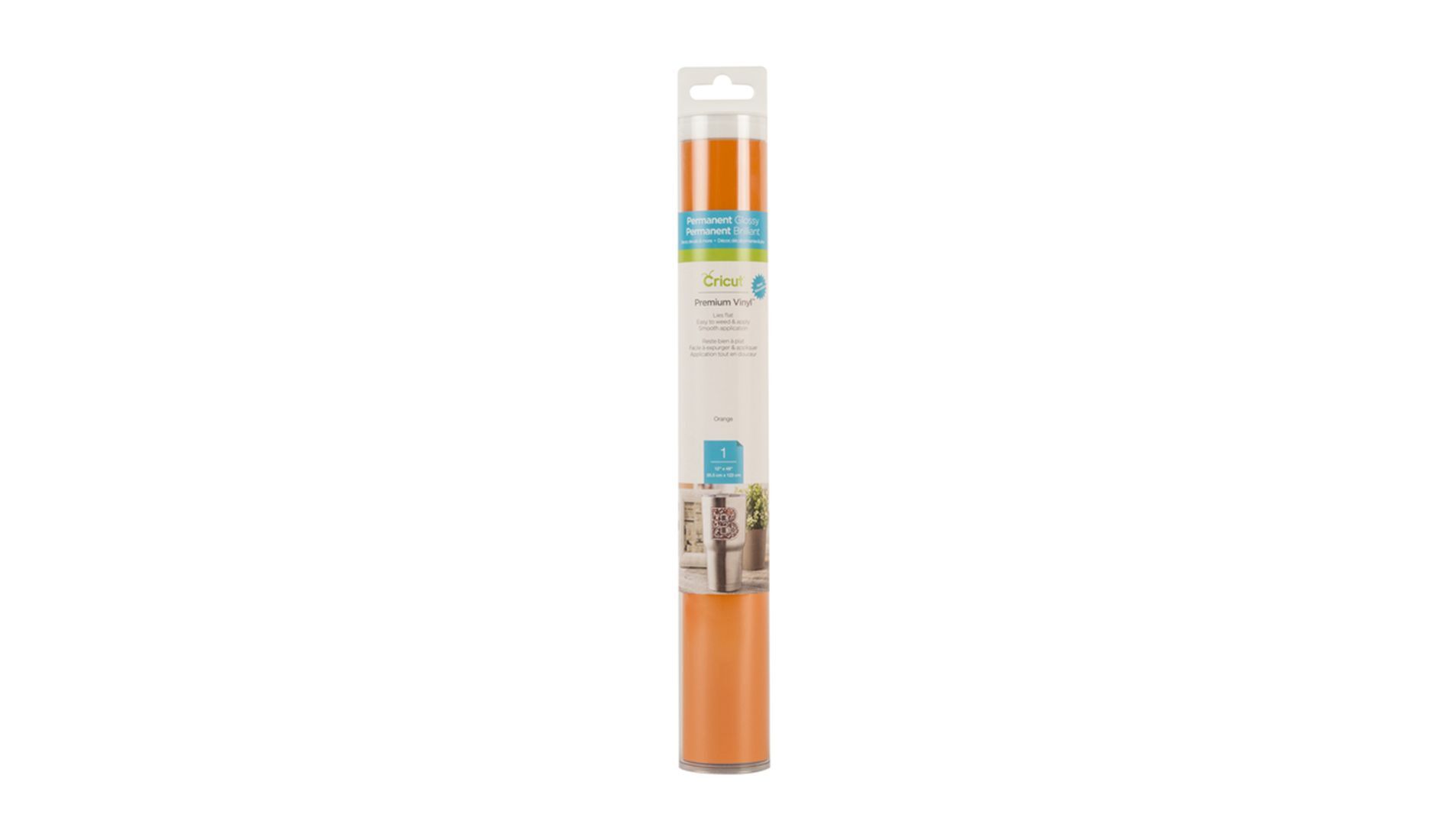 Cricut 12" x 48" Premium Glossy Permanent Vinyl Orange: Craft Cutting Material for All Cricut Machines