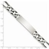 Black Bow Jewelry Men's 9mm Antiqued Sterling Silver Figaro Link I.D. Bracelet - 3 of 4