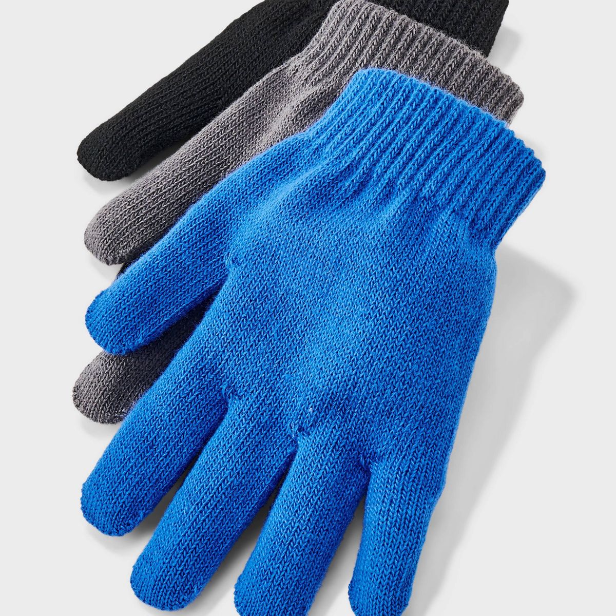 Boys' Solid Knit Gloves 3pk - Cat & Jack™ - thumbnail 5