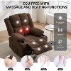 Manual Recliner Chair with Vibration Massage and Lumbar Heating,Single Sofa with Side Pocket,Rocking Chair with Cup Holder,Recliner Chair for Bedroom - 4 of 4