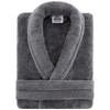American Soft Linen Turkish Warm Fleece Bathrobe, Mens and Womens Robes, 1 Piece Shawl Collar  Adult Matching Couple Robes for your Bathroom - 4 of 4