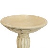 Sunnydaze Outdoor Glass Fiber Reinforced Concrete Patio Garden Grecian Column Style Bird Bath - 20" - White - image 4 of 4