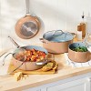 12pc Nonstick Ceramic Coated Aluminum Cookware Set Terracotta Orange -  Figmint™ : Target