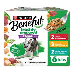 Purina Beneful Chopped Blends with Beef, Chicken & Lamb Recipes Wet Dog Food - 10oz - 1 of 4