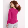Hanes Women's Long Sleeve Cotton T-Shirt - 3 of 4