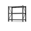 63 Inch H 3-Layer Metal Shelf Adjustable Partition Storage Unit for Supermarket Kitchen Garage Storage Rack - 4 of 4