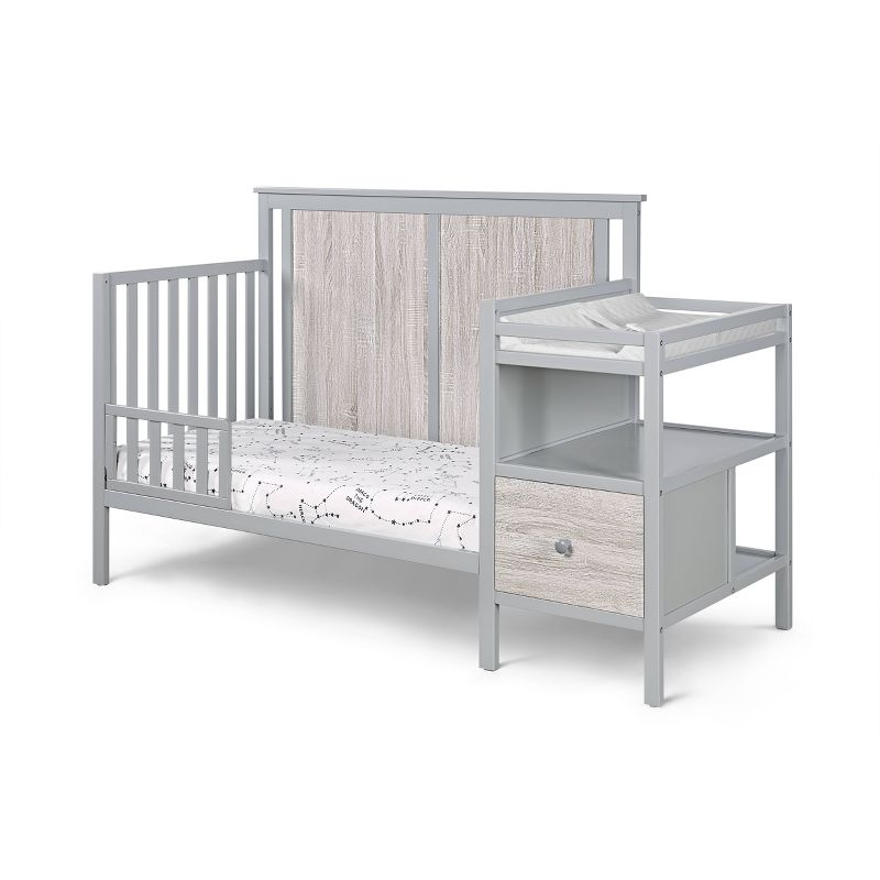 Suite Bebe Connelly 4-in-1 Convertible Crib and Changer Combo - Gray/Rockport Gray, 5 of 11
