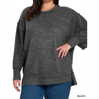 Women's Ella Hacci Oversized Sweater - ZENANA