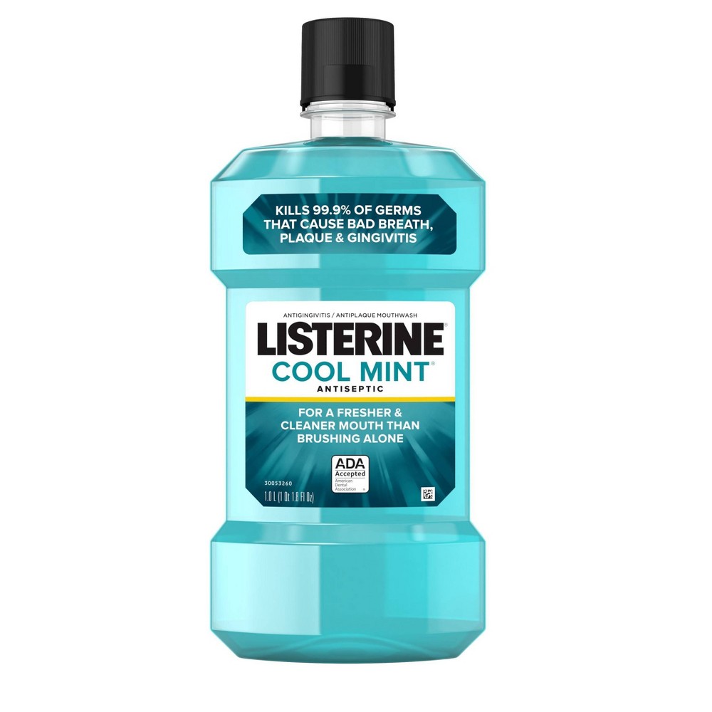 Photos - Toothpaste / Mouthwash LISTERINE Antiseptic Mouthwash for Bad Breath and Plaque Cool Mint - 1L 