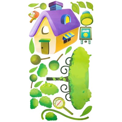 Slickblue Enchanted Magical House Wall Art Decals 13" x 23.5" - Vinyl Stickers for Bedroom & Living Room