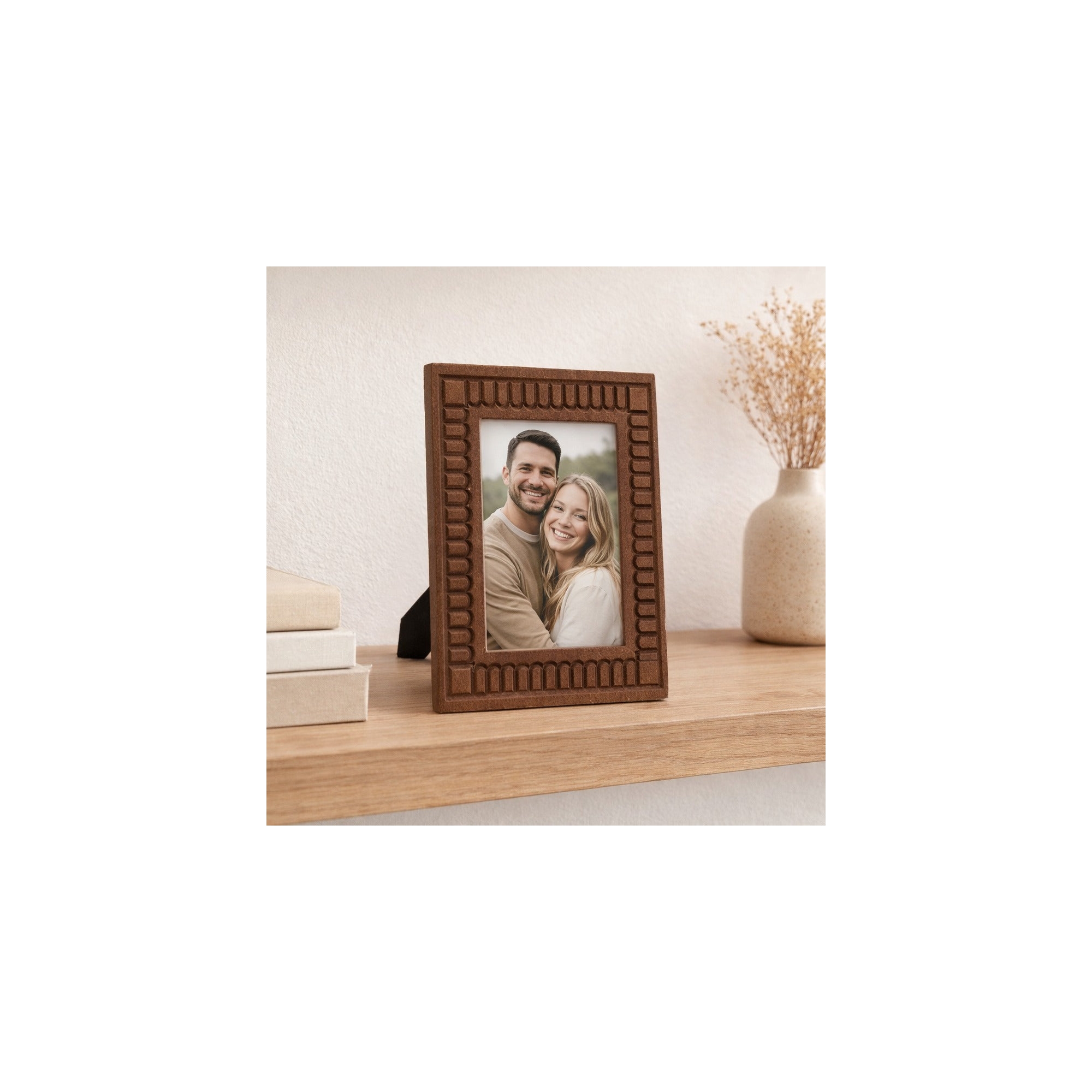 Folkulture Picture Frames 5" x 7" Wooden Picture Frame or Photo Frames for Wall or Poster Frame, Photo Wall Display Gifts for Women (Curvy Tales)