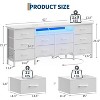 63 Inch Long Dresser with 10 Fabric Drawers and Entertainment Center TV Stand for 65-75 Inch TVs, Adjustable Feet, Anti-Tip Safety,Easy Assembly - 3 of 4