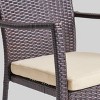 5pc Didicas Wood Wicker Patio Dining Set Teak - Christopher Knight Home - 3 of 4