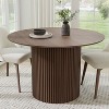 Dovelina Mid-Century Wood Round Dining Table Kitchen Table Dining Room Table for 4 People - 46", Black - 2 of 4