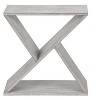 Vynxaria Contemporary Narrow Accent Table - Washed Grey Veneer Finish, 24" L x 11.75" W x 24.25" H - 3 of 4