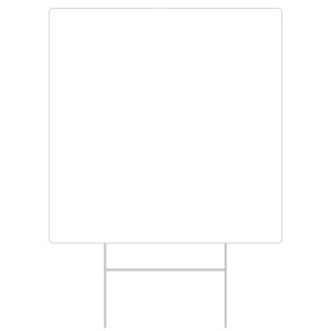 Beistle Plastic  Blank  Yard Sign, 19" x 19", (1/Pkg) Multicolored - 1 of 4