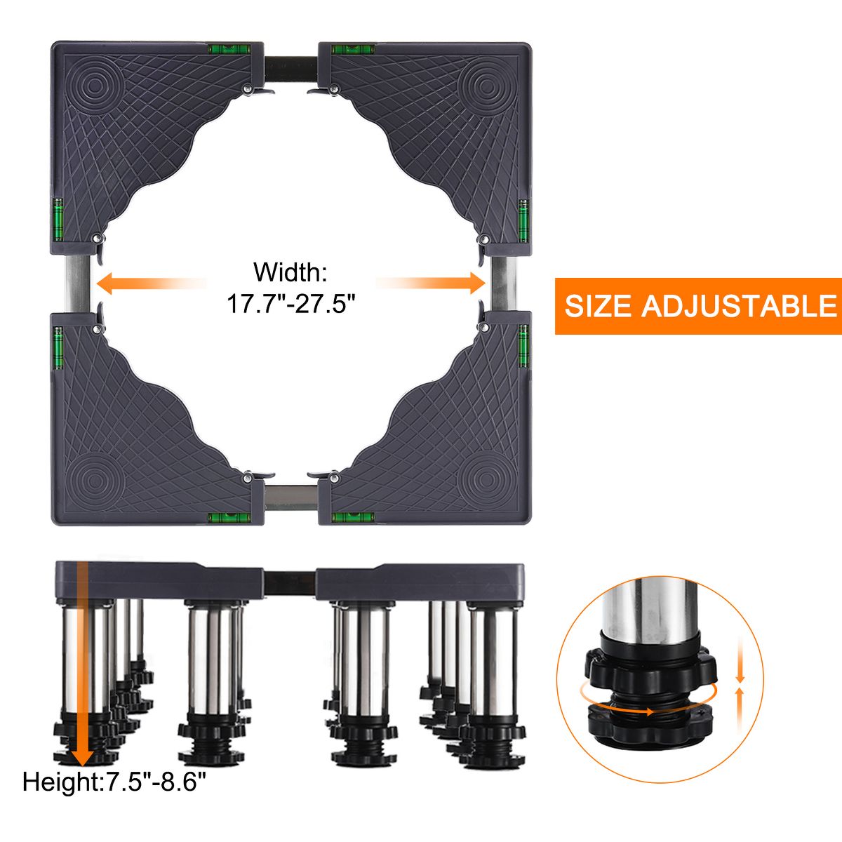 Unique Bargains Mini Fridge Stand, 12 Strong Feet - thumbnail 4