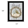 HomeRoots Blessed Wreath Black Framed Print Wall Art - 3 of 4