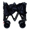 FURNIinspire Wheelbarrows And Lawn Carts Garden Cart Yard Cart, Collapsible Folding Wagon, Beach Wagon For Camping, Black, 46.85"*22.05"*41.34" - 2 of 4