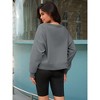 ATHLECHIC Women's Crewneck Fleece Oversized Fashion Fall Outfits Pullover Hoodless Tops Cropped Sweatshirt - 4 of 4