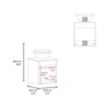 SEVOBAL Bathroom Vanities 18in Floating One Door Cabinet Vanities with Wessel Sink for Bathroom Storage, White, 26.38"*22.44"*11.42" - 3 of 4