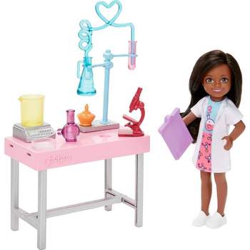 Barbie Chelsea Doll and Accessories Can Be Scientist Playset with Small Doll and Lab Accessories
