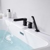 Sumerain Roman Tub Faucet Matte Black 3 Hole Waterfall Bathtub filler Deck Mount Tub Filler with Hand Shower - image 2 of 4