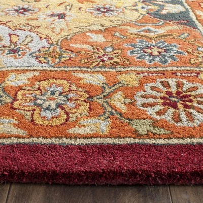 Heritage 3' x 5' Multi/Red Hand-Tufted Wool Area Rug
