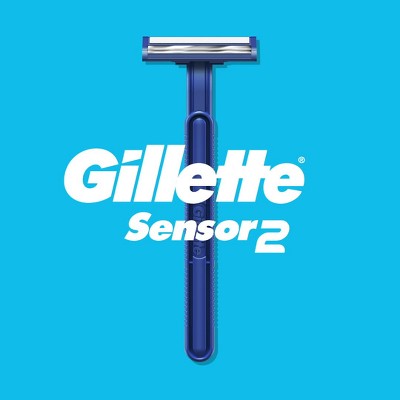Pack Rasoir GILLETTE SENSOR Vintage - Manche En Métal + 2 Recharges - Neuf Des Années 1990 USA