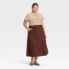 Women's Faux Suede Midi A-Line Skirt - Universal Thread™ - 3 of 3