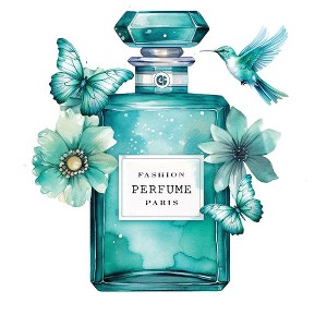 Poster Master Turquoise Blue Fashion Perfume - 1 of 2