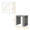 NicBex Mobile Kitchen Island Cart Morden 36.2" Kitchen Carts with Storage with 3 Tier Shelves for Kitchen - 2 of 4