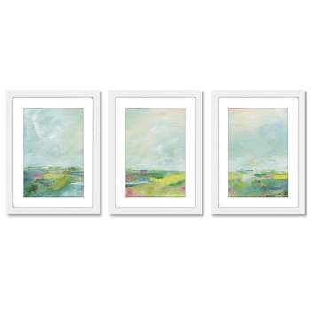 Americanflat Colorful Horizon by Sue Schlabach - 3 Piece Gallery Framed Print Art Set