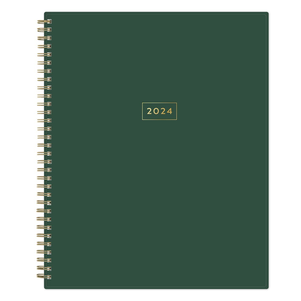 Blue Sky 2024 Planner 8.5"x11" Weekly/Monthly Deep Forest Green/North qty 32 