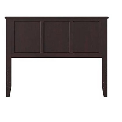 Madison Full Espresso Wood Panel Headboard with USB Charger