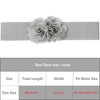 Elerevyo Women's Big Double-Flower Stretchy Elastic Wide Chunky Dress Waistband Belts - 4 of 4