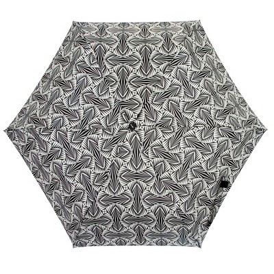 ShedRain Auto Open Auto Close Compact Umbrella - Black/White: Telescoping Shaft, Polyester Shell, Stripe & Geometric Patterns - image 2