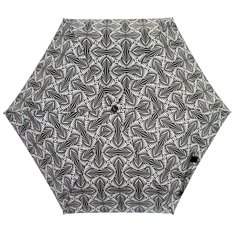 ShedRain Auto Open Auto Close Compact Umbrella - Black/White, 2 of 6