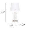 Encased Metal and Clear Glass Table Lamp with Fabric Shade - Simple Designs - 3 of 4