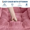 Lazy Chair with Ottoman, Large Lounge Accent Chair, Comfy Armchair with Folding Footrest - 4 of 4