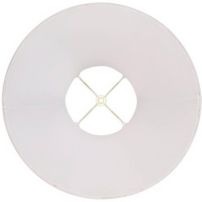 White Polyester Bell Lamp Shade with Brass Spider Fitting